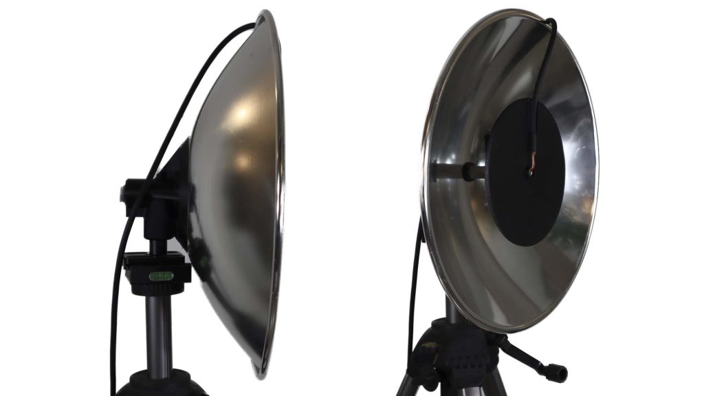 Photos of a DIY parabolic microphone